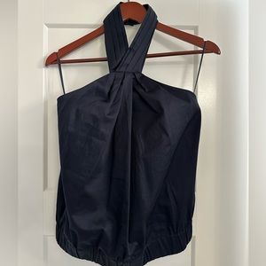 The Limited Navy blue halter shirt